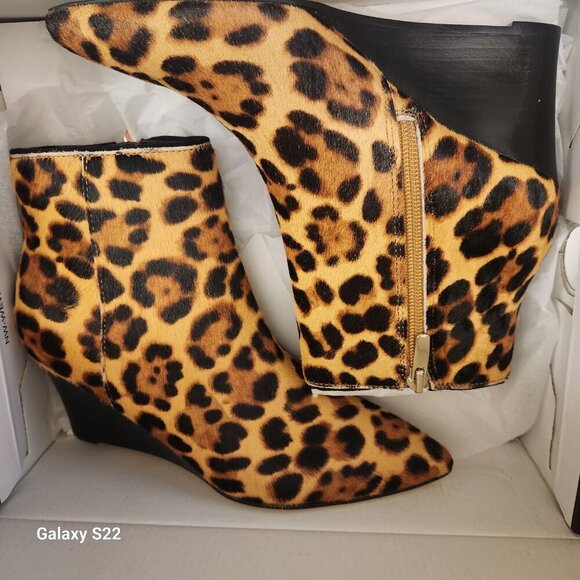 Nine West Carter Natural Multi Pony Nine West Wedge Ankle Boots. NIB. 5 - Picture 8 of 9